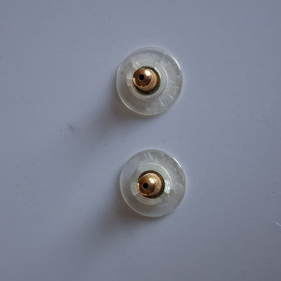 Monet Gold Tone Criss Cross Post Earrings - Picture 3 of 4